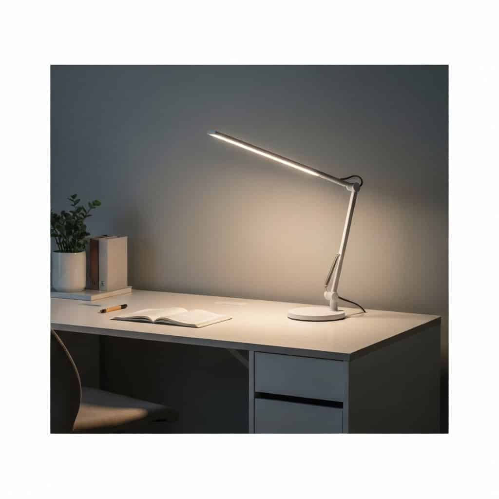 Oświetlenie biurka – lampka zintegrowana z meblami: Ergonomia i styl w jednym