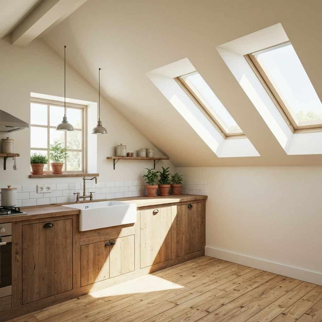 Kuchnia na poddaszu – jak wykorzystać skosy?